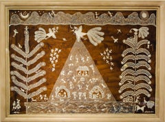 Animal Large Painting on Canvas Tribal Art India Natural Mud