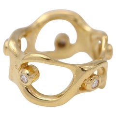 Anillo DALI en Oro Amarillo y Diamantes