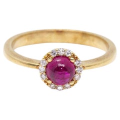 Gold, Brillant und Rubin Ring