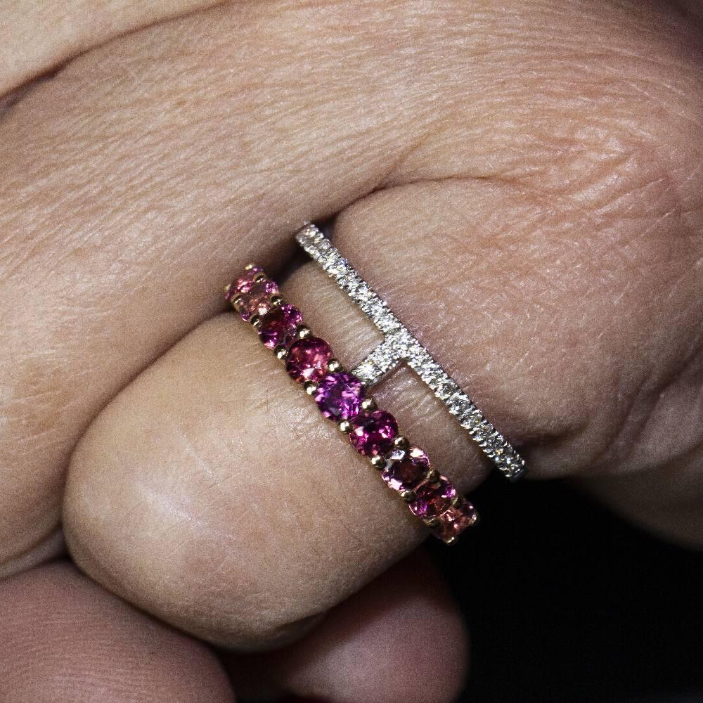 Tourmaline and Diamond Ring For Sale 1
