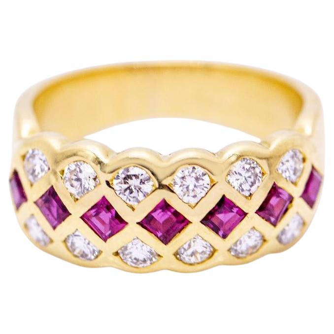 ROMBO Ring with Rubies and Diamonds For Sale