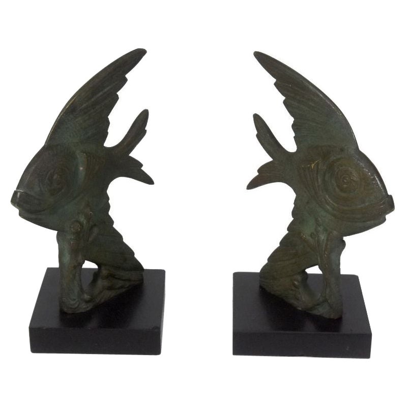 Livre presse-papiers écaille de poisson en bronze - Période Art Déco 1930