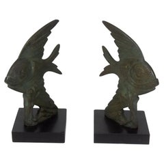 Animal Bronze Press Book Fish Scalar Art Deco Period 1930