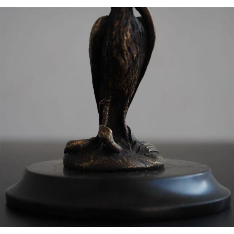 19th Century Animal Bronze with Heron on Base, 1900 Period For Sale