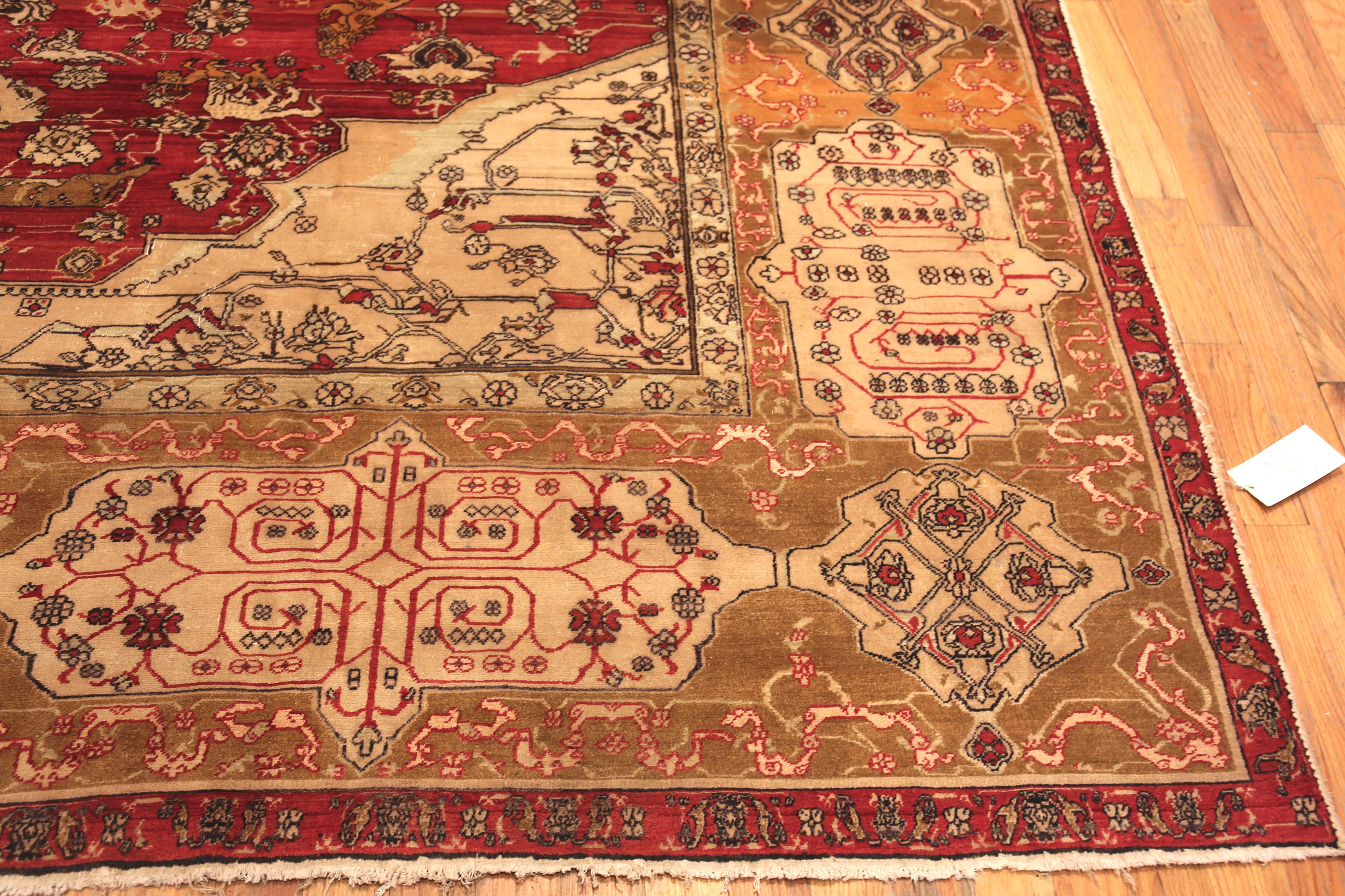 19th Century Antique Indian Agra Rug. 10 ft 9 in x 12 ft 4 in For Sale