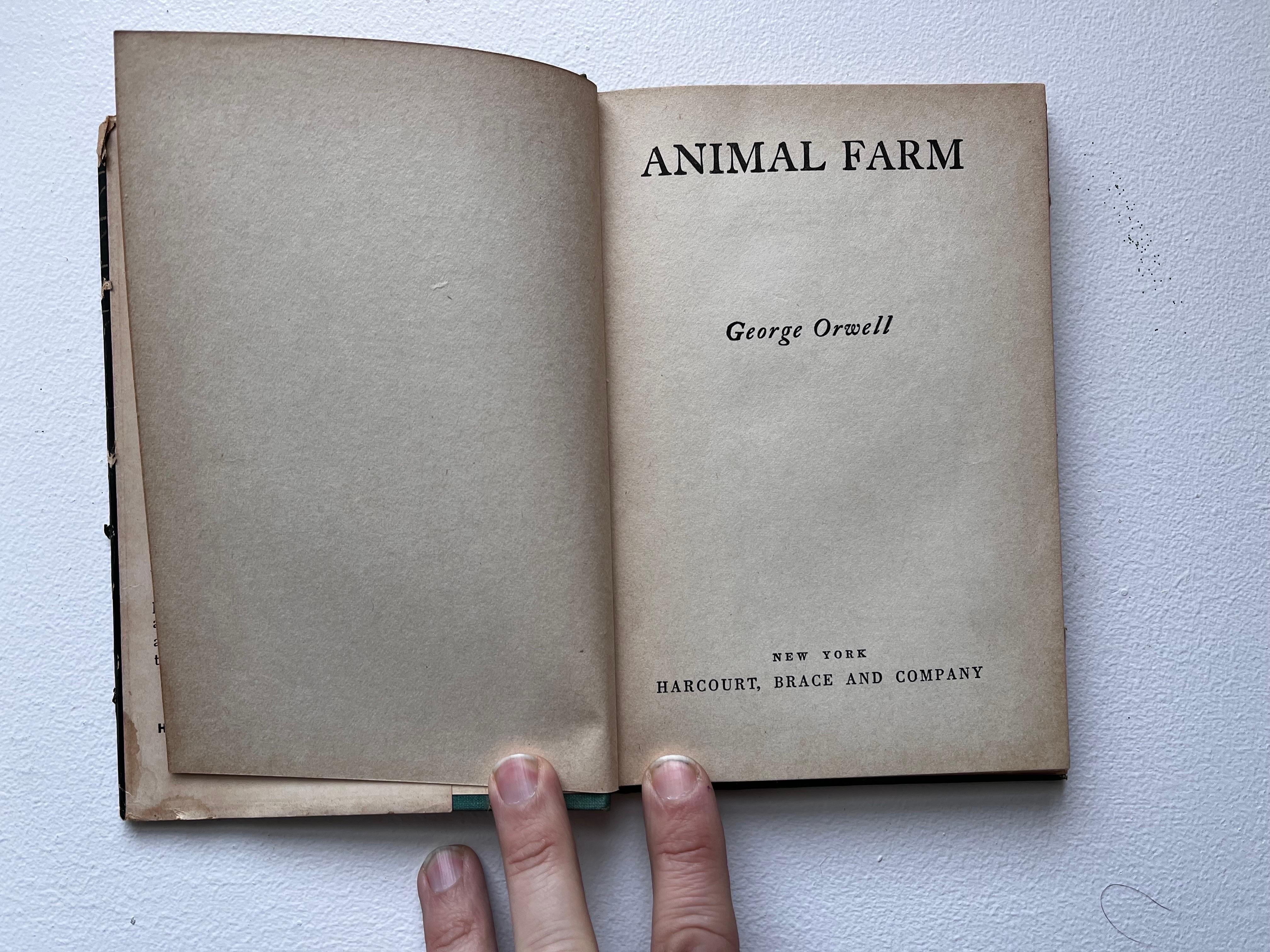 Animal Farm, George Orwell, first us edition, 1946, hardcover For Sale 3