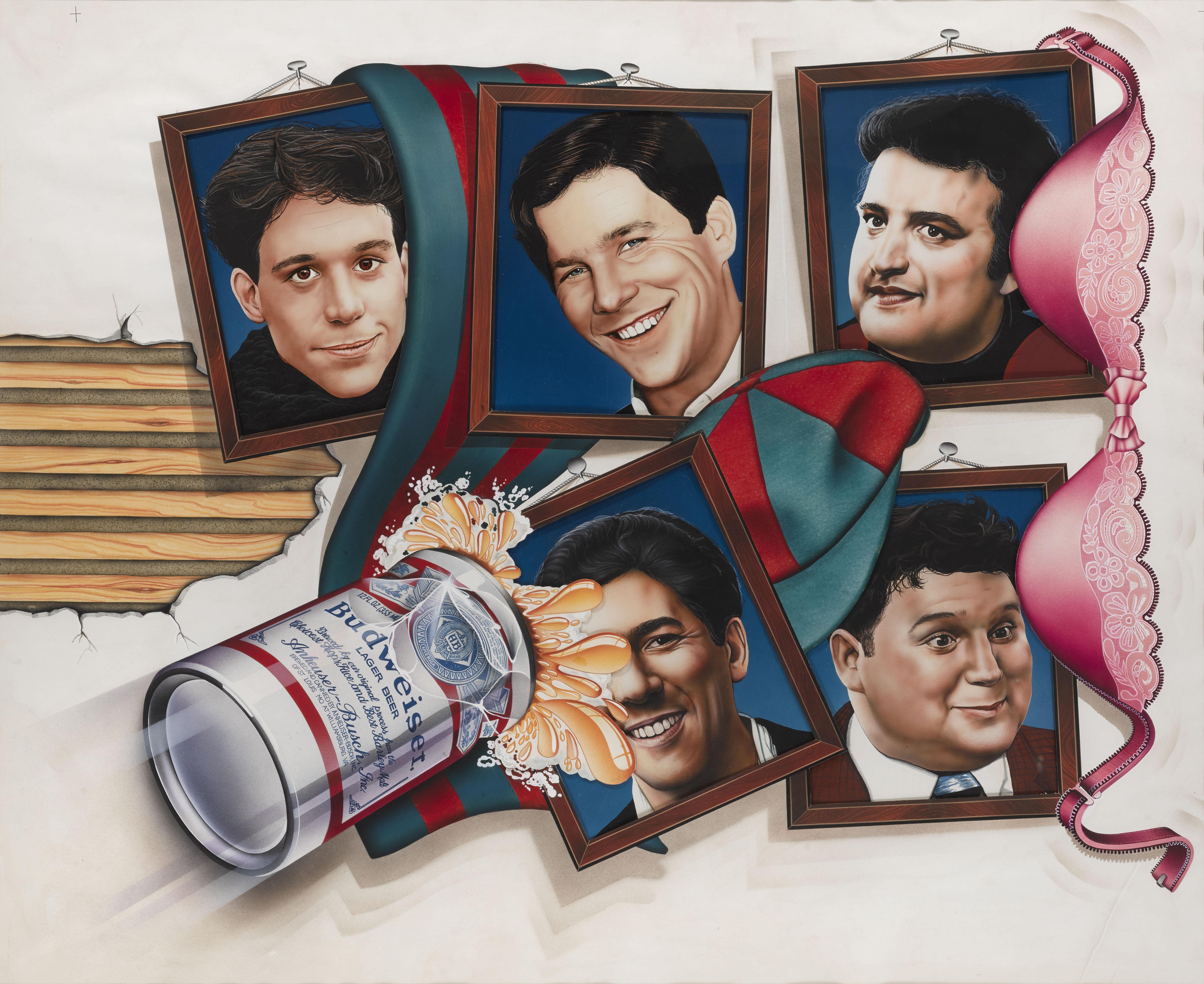 Opera d'arte originale, Gouache su carta, montata su cartoncino
Questa opera d'arte unica è stata utilizzata per creare la locandina britannica da 41 x 27 pollici della commedia Animal House del 1978. Nella vendita dell'opera d'arte è incluso