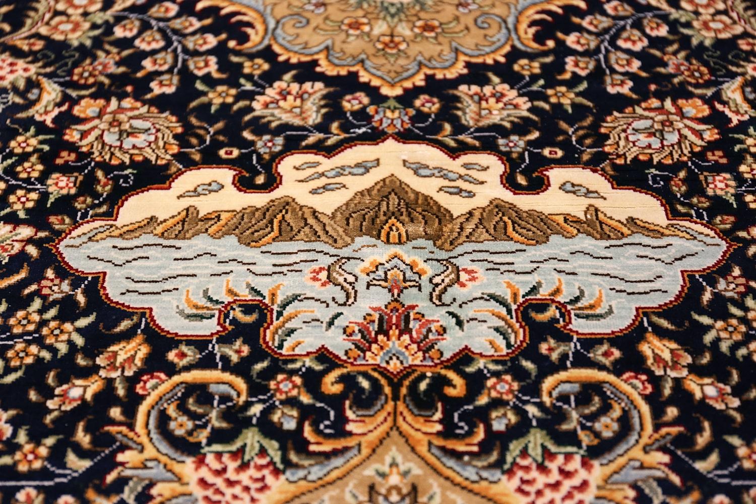 Breathtaking animal motif silk modern Chinese rug, country of origin / rug type: China, circa date: Modern rug. Size: 9 ft x 11 ft 9 in (2.74 m x 3.58 m)