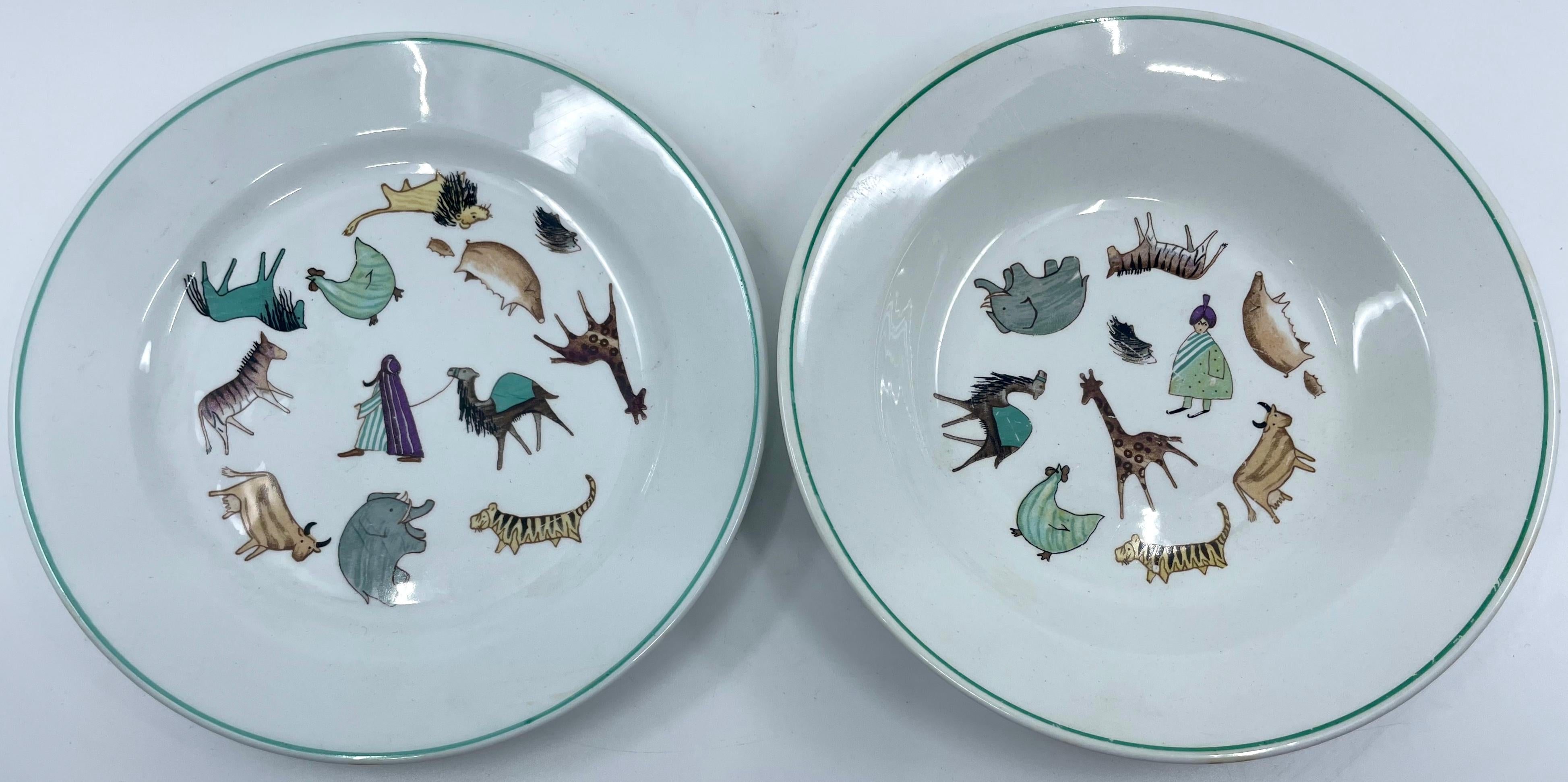 Finnish Animal Parade Child's Plate and Bowl Set For Sale