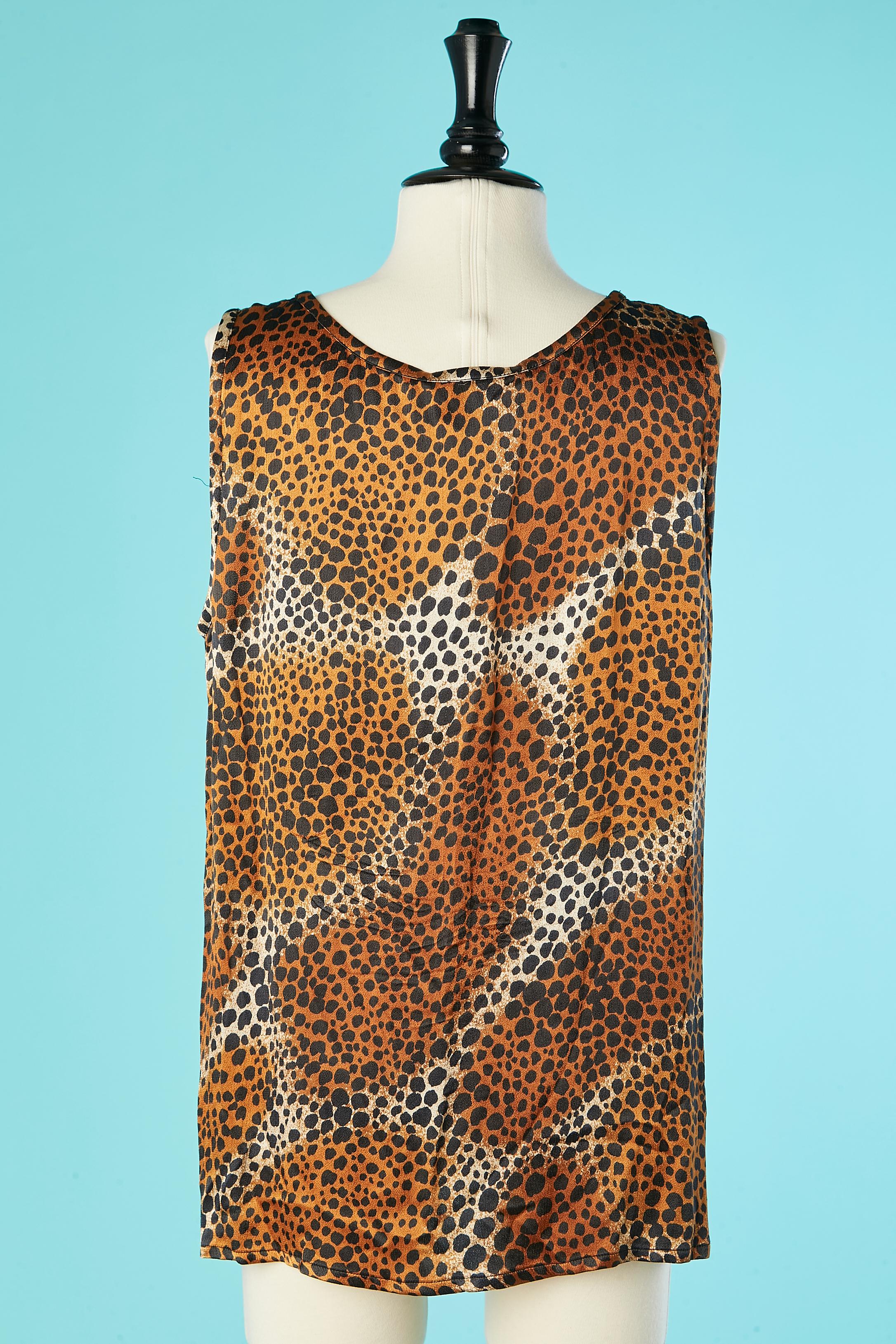 Débardeur imprimé de motifs d'animaux Yves Saint Laurent Rive Gauche Excellent état - En vente à Saint-Ouen-Sur-Seine, FR