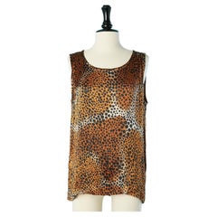 Animal pattern printed tank top Yves Saint Laurent Rive Gauche