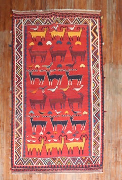 Animal Pictorial Persian Kilim