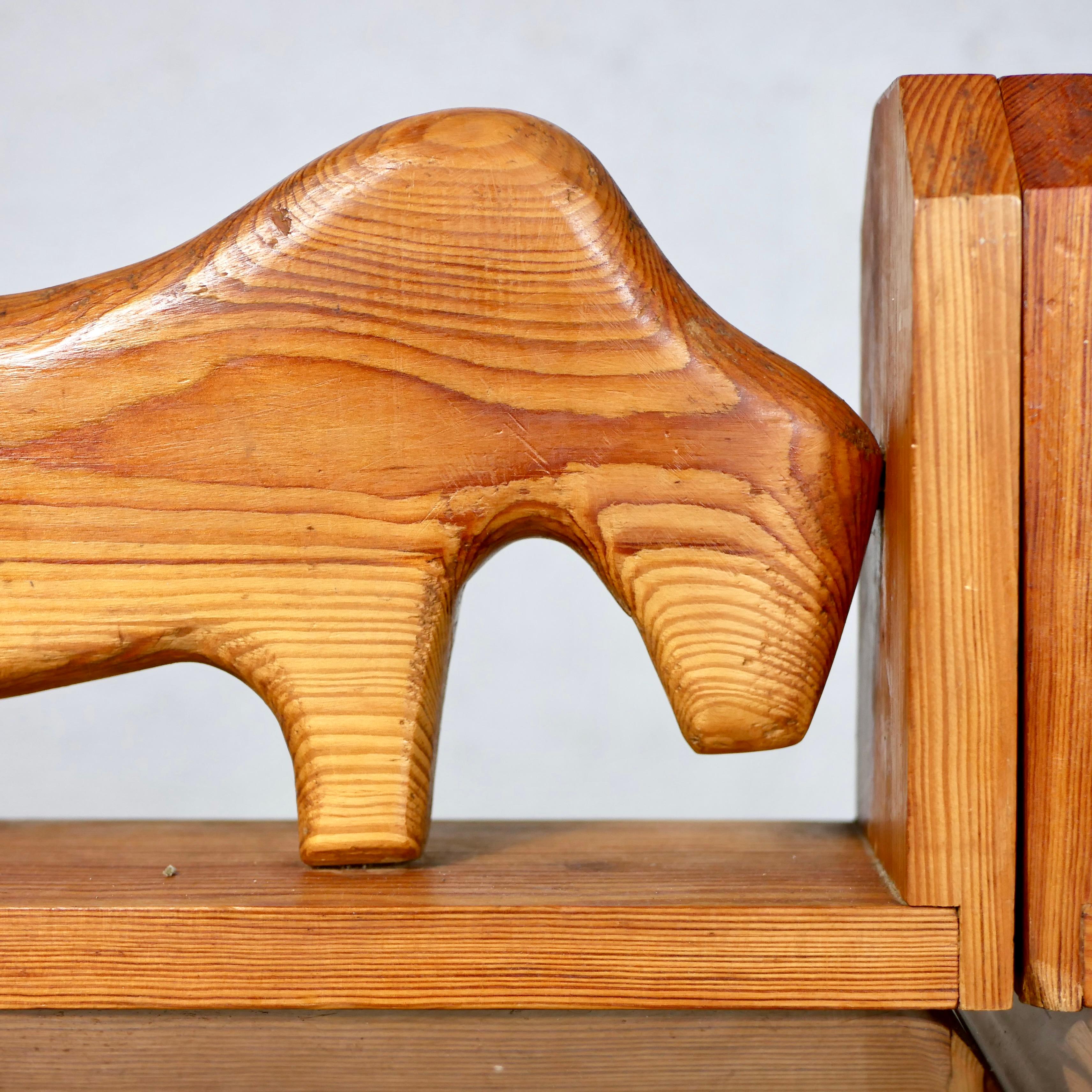Animal pinewood Bookends, Netherlands, 1980s For Sale 2