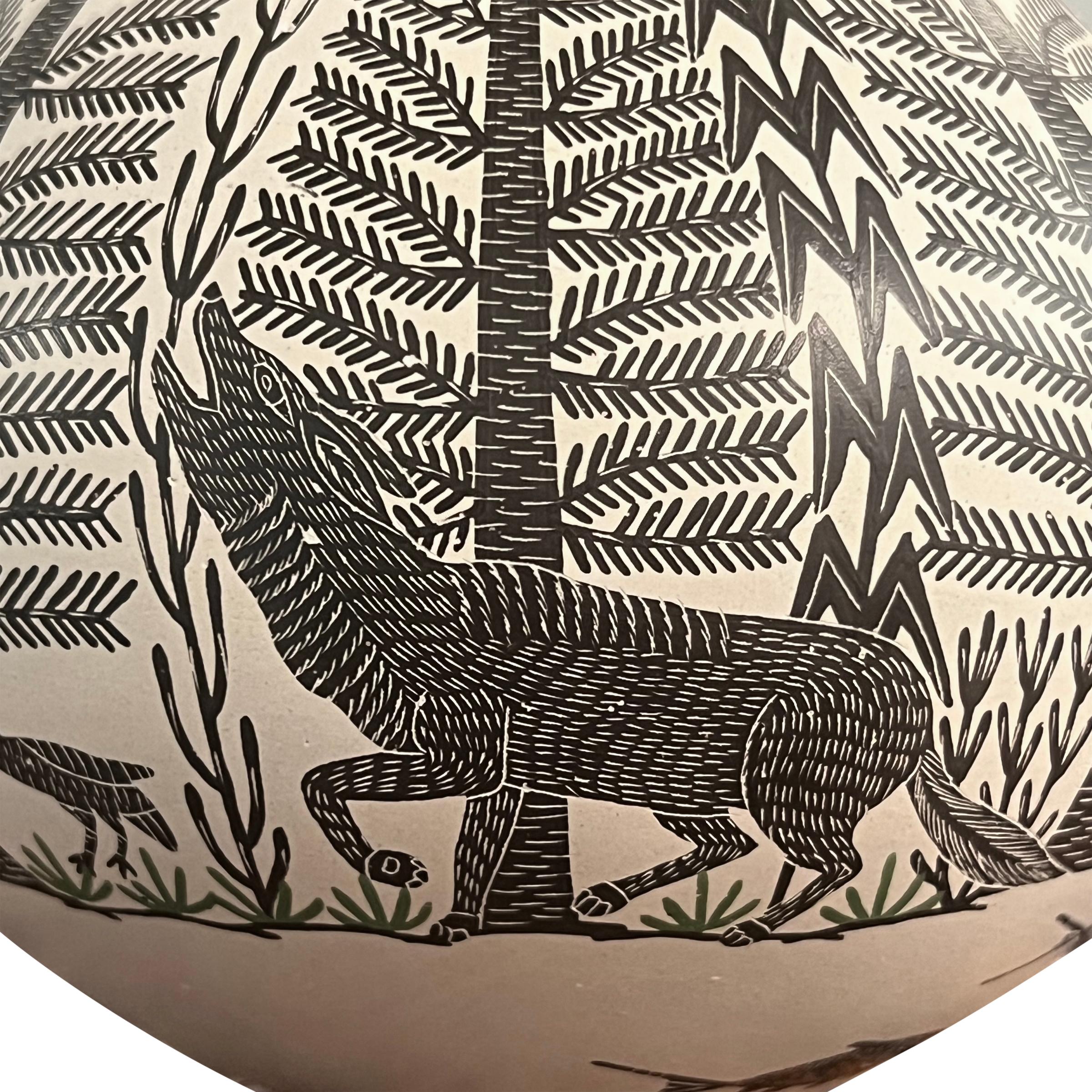 Contemporary Animal Pot by Mata Ortiz Potter Hector Gallegos