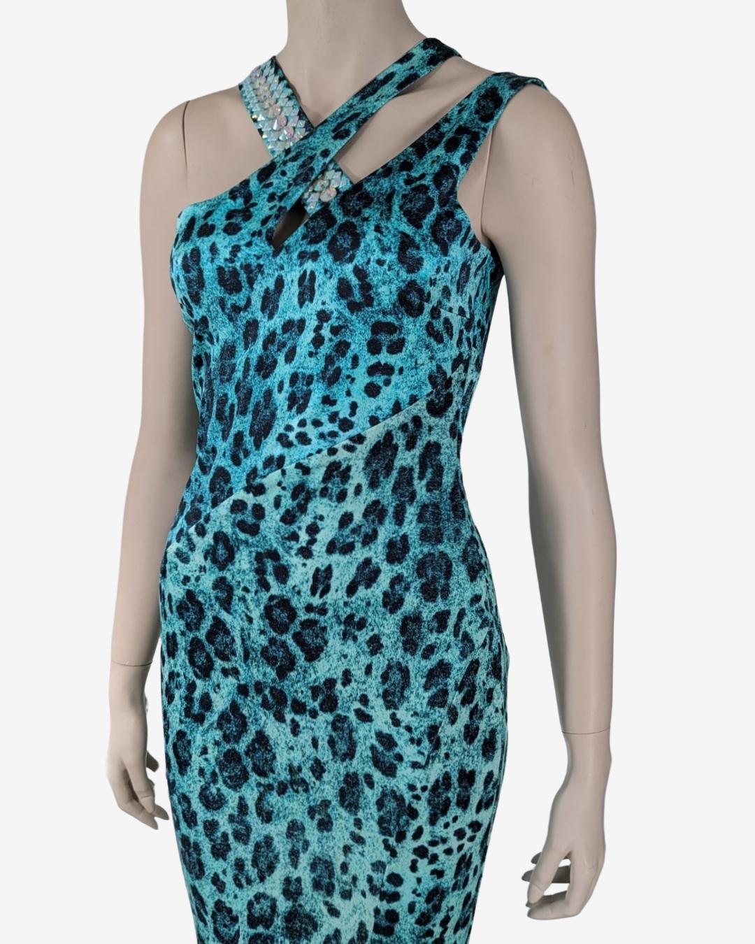 Animal print all-over maxi dress from the Fall 2012 Collection For Sale 3