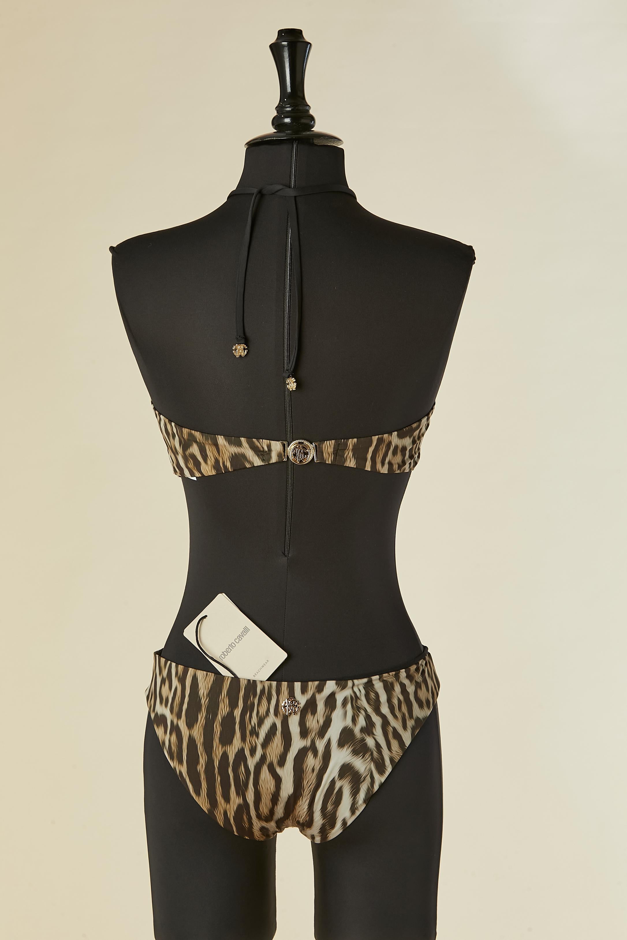 Bikini imprimé animal ROBERTO CAVALLI Beachwear Nouveau avec étiquette en vente 1