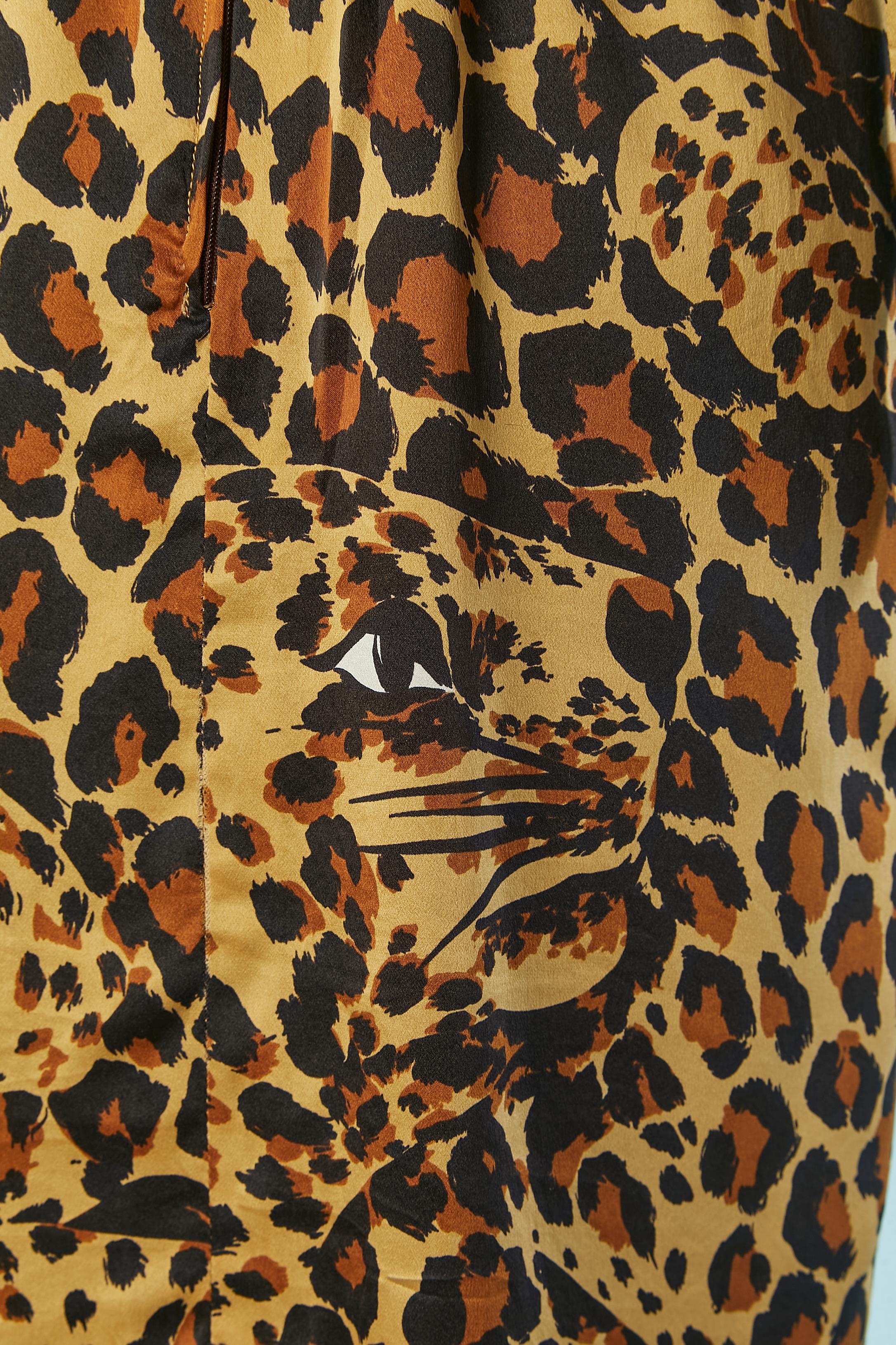 Animal print cocktail dress Saint Laurent Rive Gauche For Sale 1