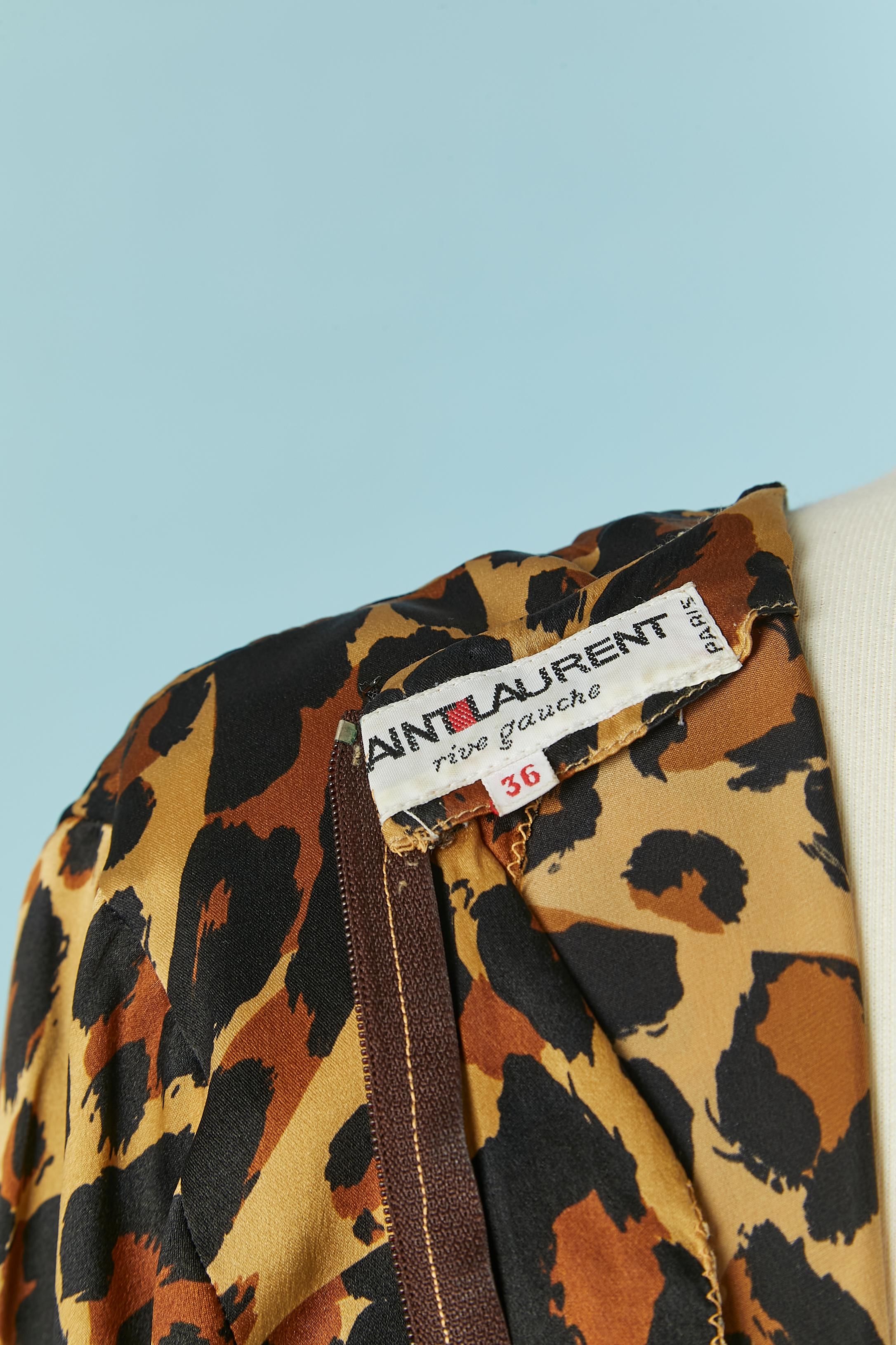Animal print cocktail dress Saint Laurent Rive Gauche For Sale 2