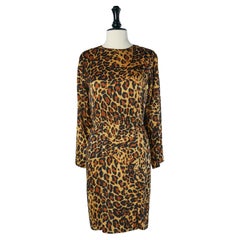 Animal print cocktail dress Saint Laurent Rive Gauche