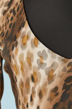 Abito da cocktail con stampa animalier e dettagli in perline Blugirl di Blumarine