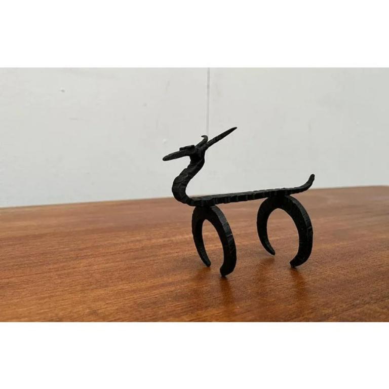 Animal Sculpture, 1960s, Wrought Iron, in Very Good conditions. Designed 1960 to 1969.

Additional information:
Color: Black
Styles: Mid-Century Modern
Art Subjects: Animals
Item Type: Vintage, Antique or Pre-owned
Diamension: 5.51ʺW × 2.76ʺD ×