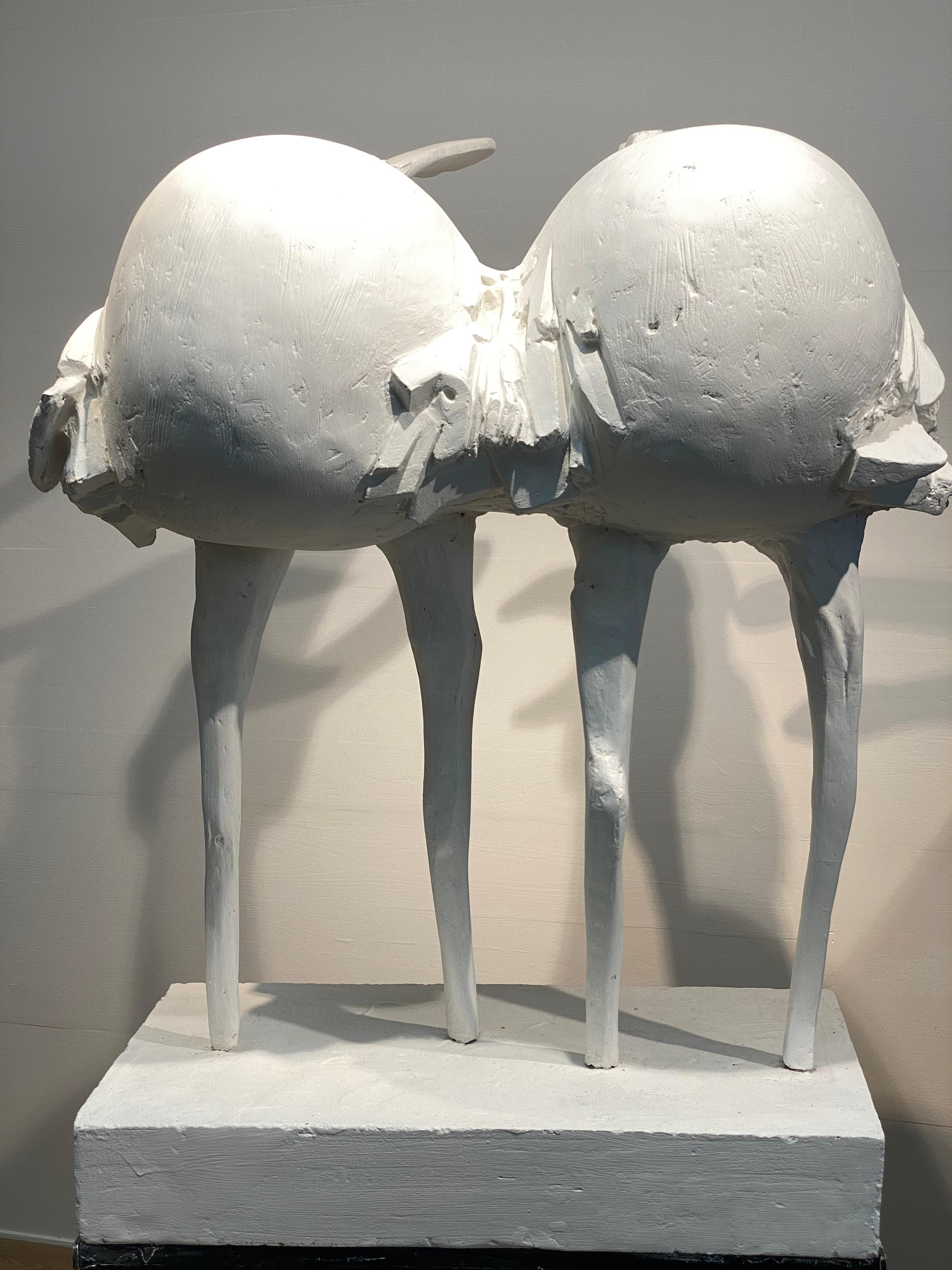 Scultura animale di 2 uccelli goletta in vendita 6