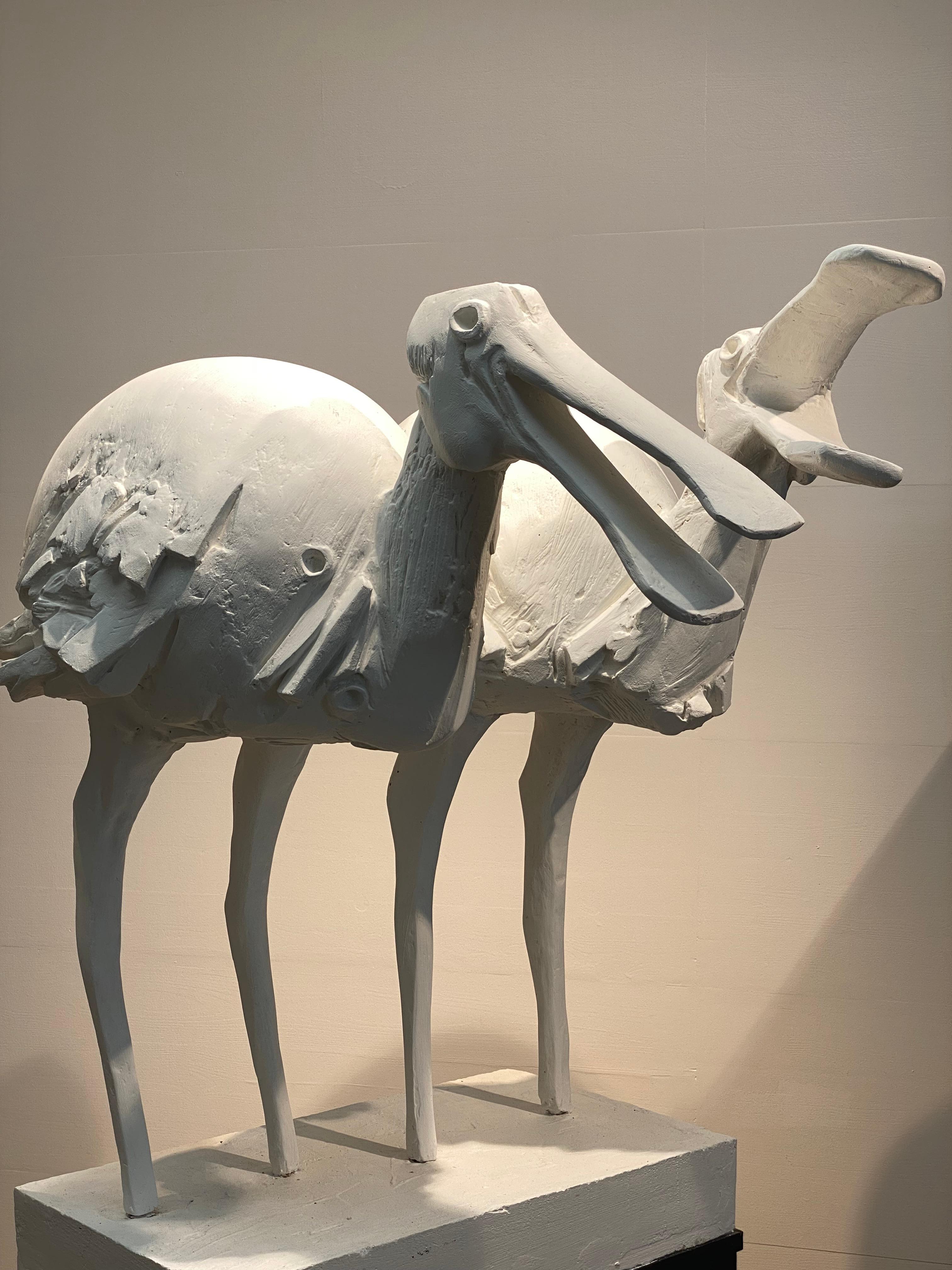 Scultura animale di 2 uccelli goletta in vendita 8