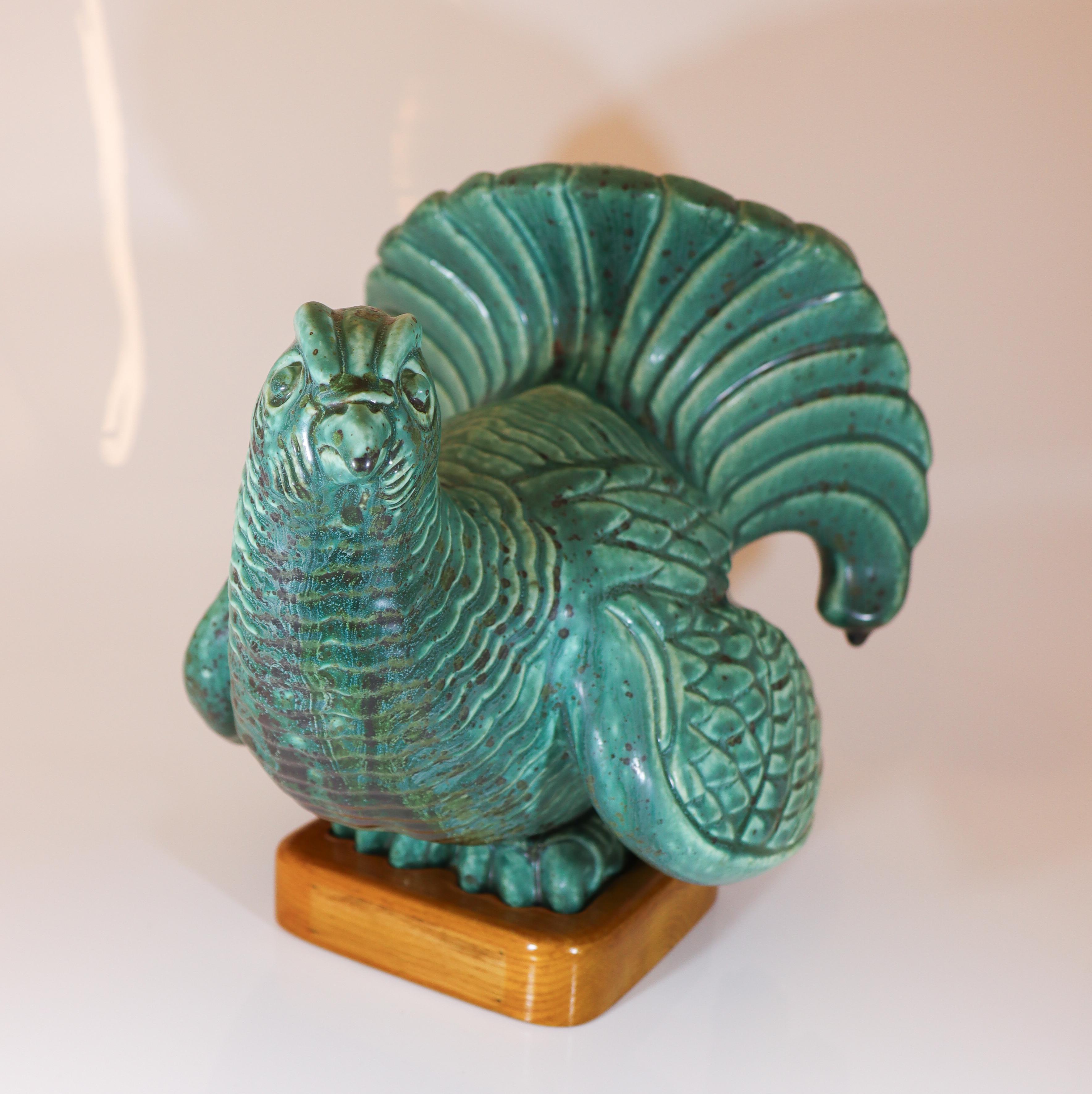 Scultura animale di un gallo cedrone Gunnar Nylund Rörstrand Metà del XX secolo in vendita 4