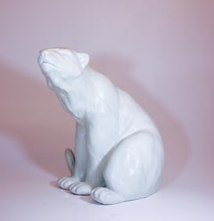 Animal Sculpture of a Polar Bear Gunnar Nylund Rörstrand Mid-20th Century