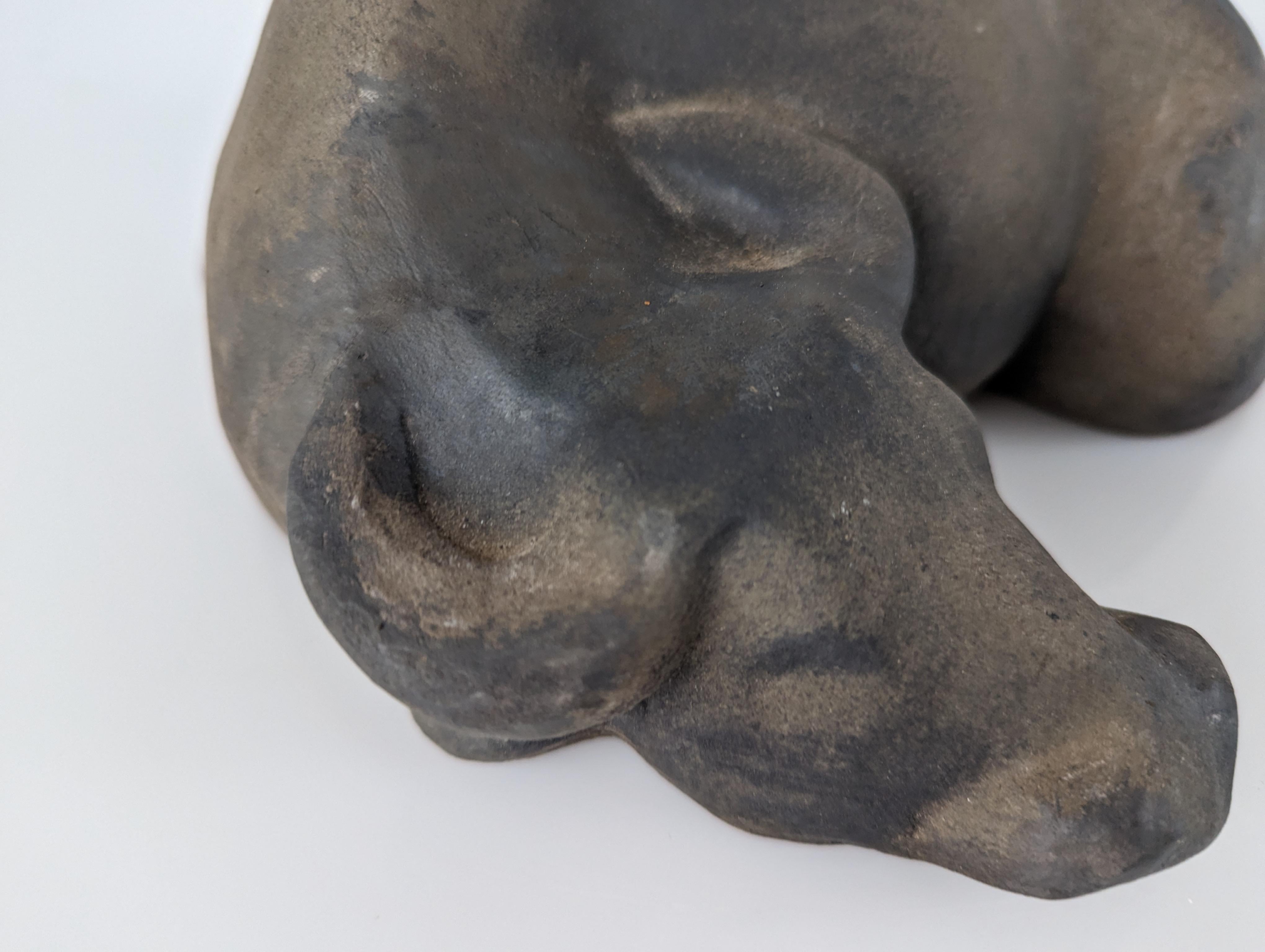 Spanish Animal Sculpture Water Buffalo by Elena Laverón, 1980s For Sale