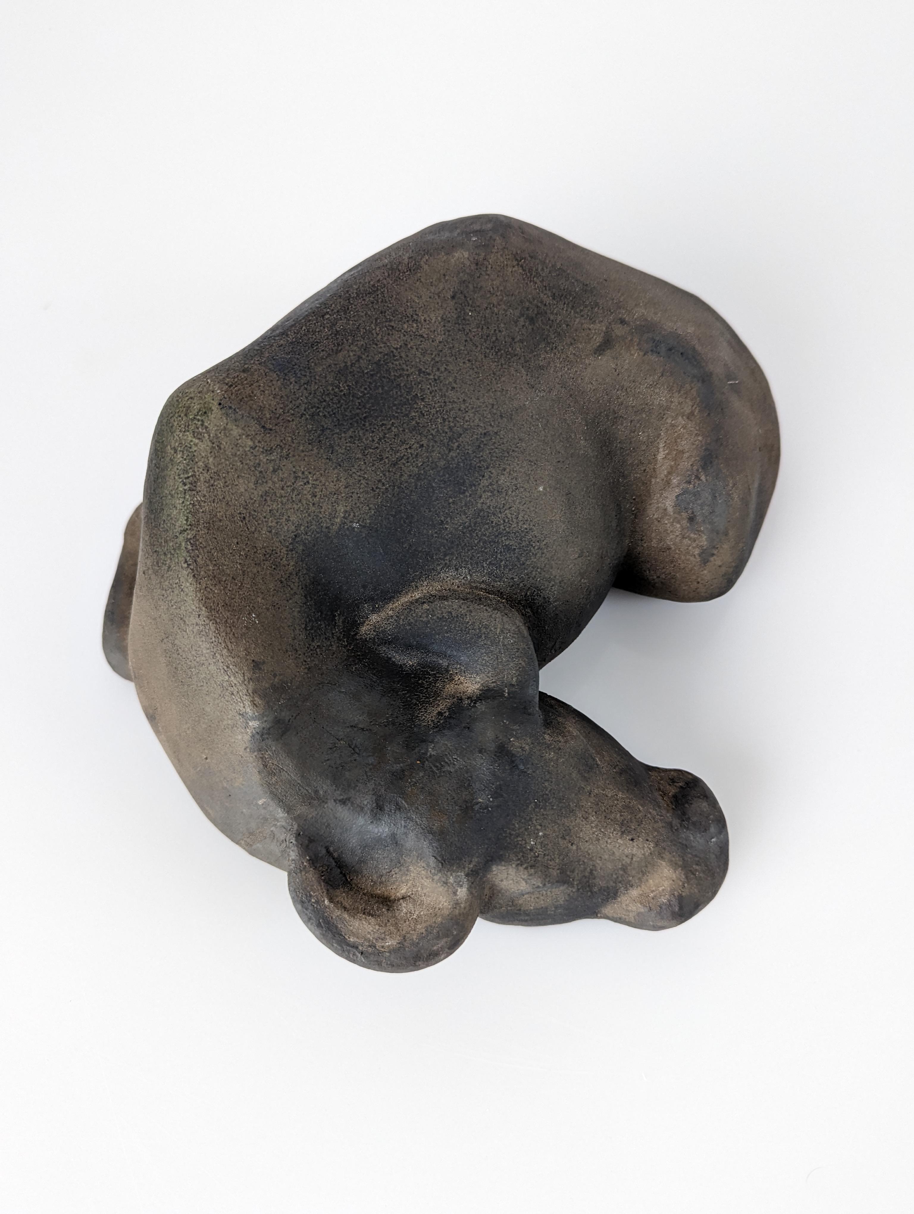 Ceramic Animal Sculpture Water Buffalo by Elena Laverón, 1980s For Sale