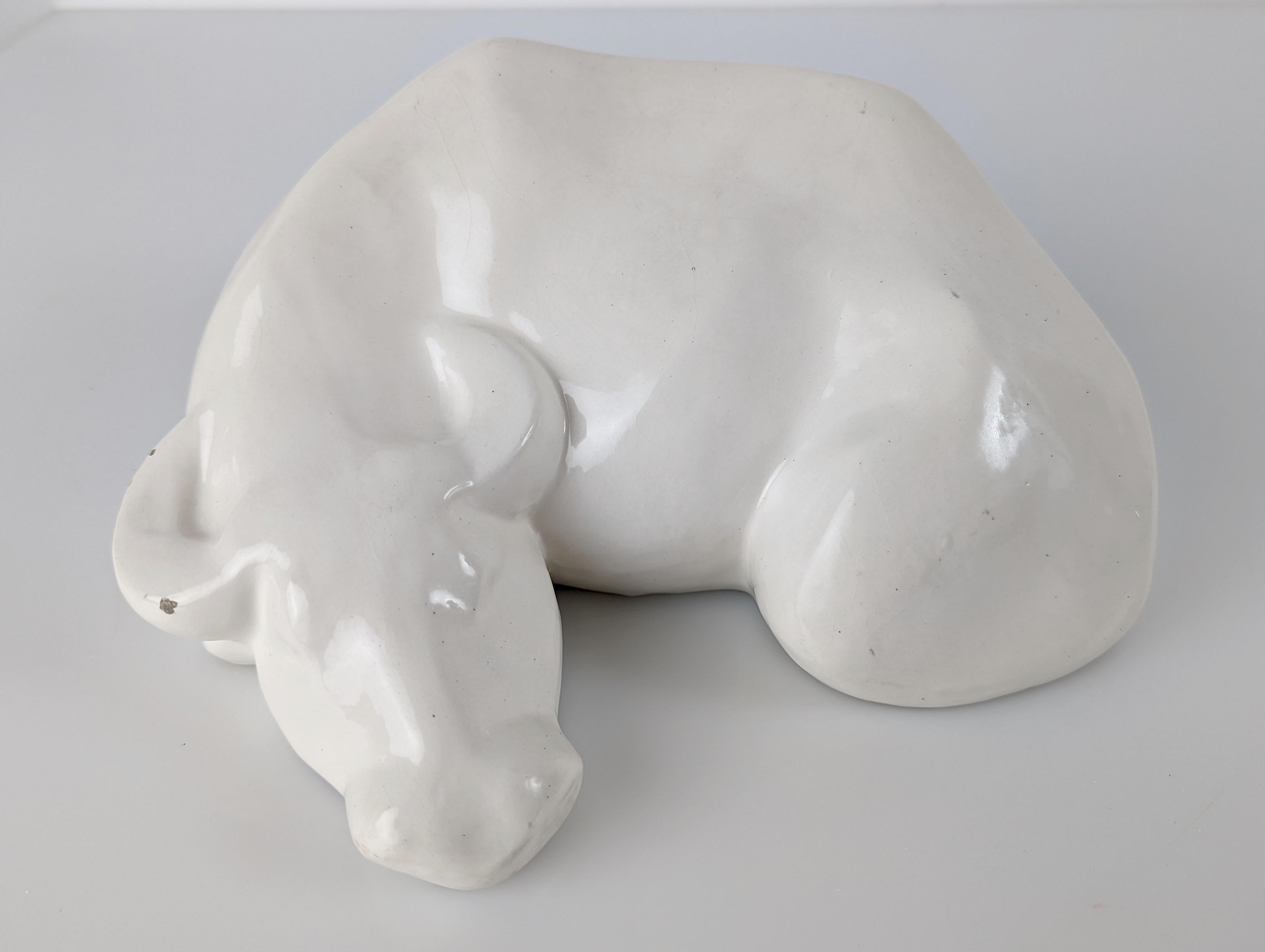 Animal Sculpture Water Buffalo Resting by Elena Laverón In Good Condition For Sale In Benalmadena, ES
