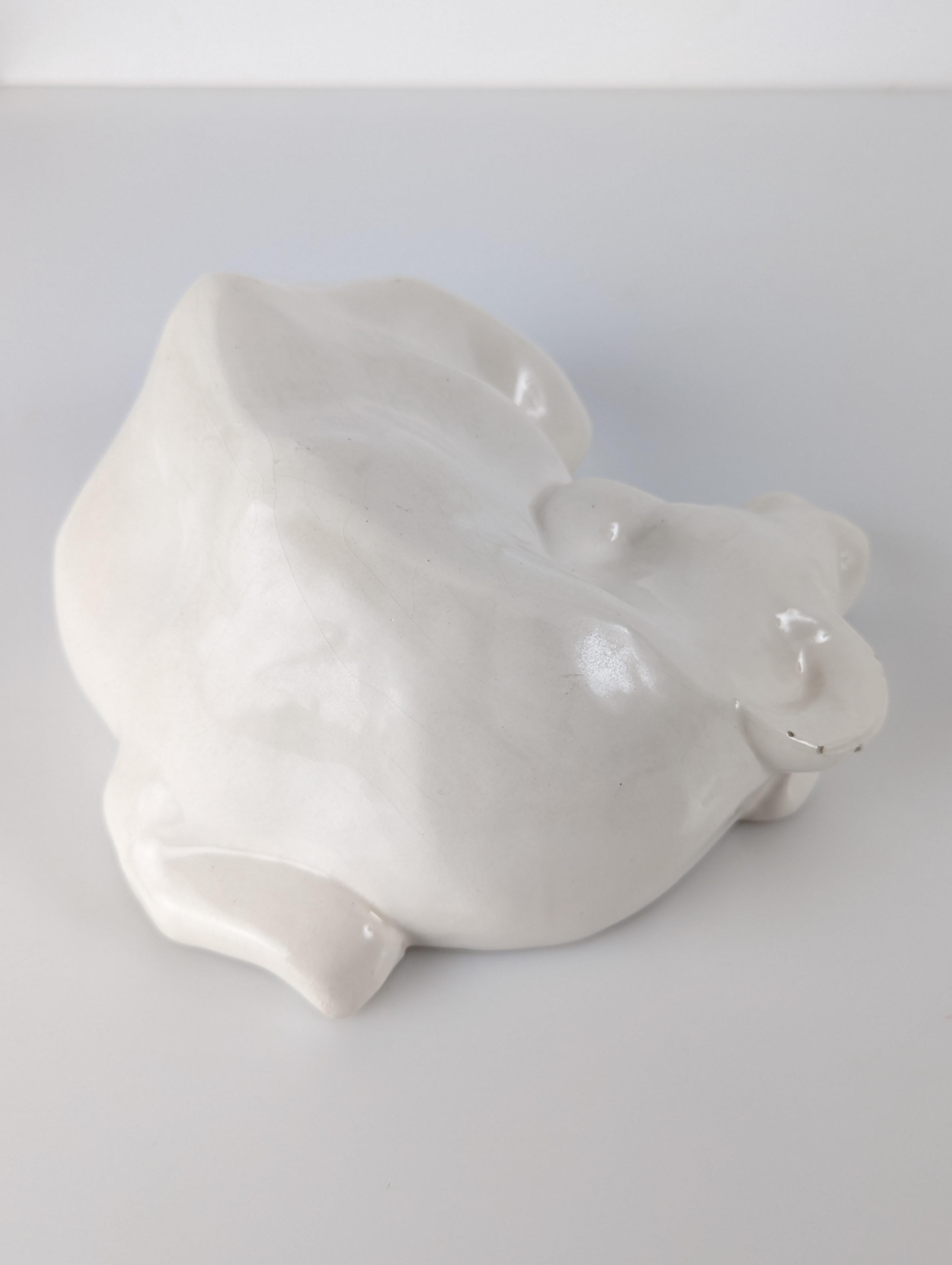 Late 20th Century Animal Sculpture Water Buffalo Resting by Elena Laverón For Sale