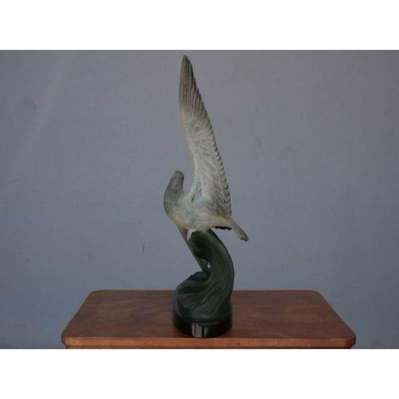 Animal Spelter Representing a Pigeon Signed Loriot For Sale 1