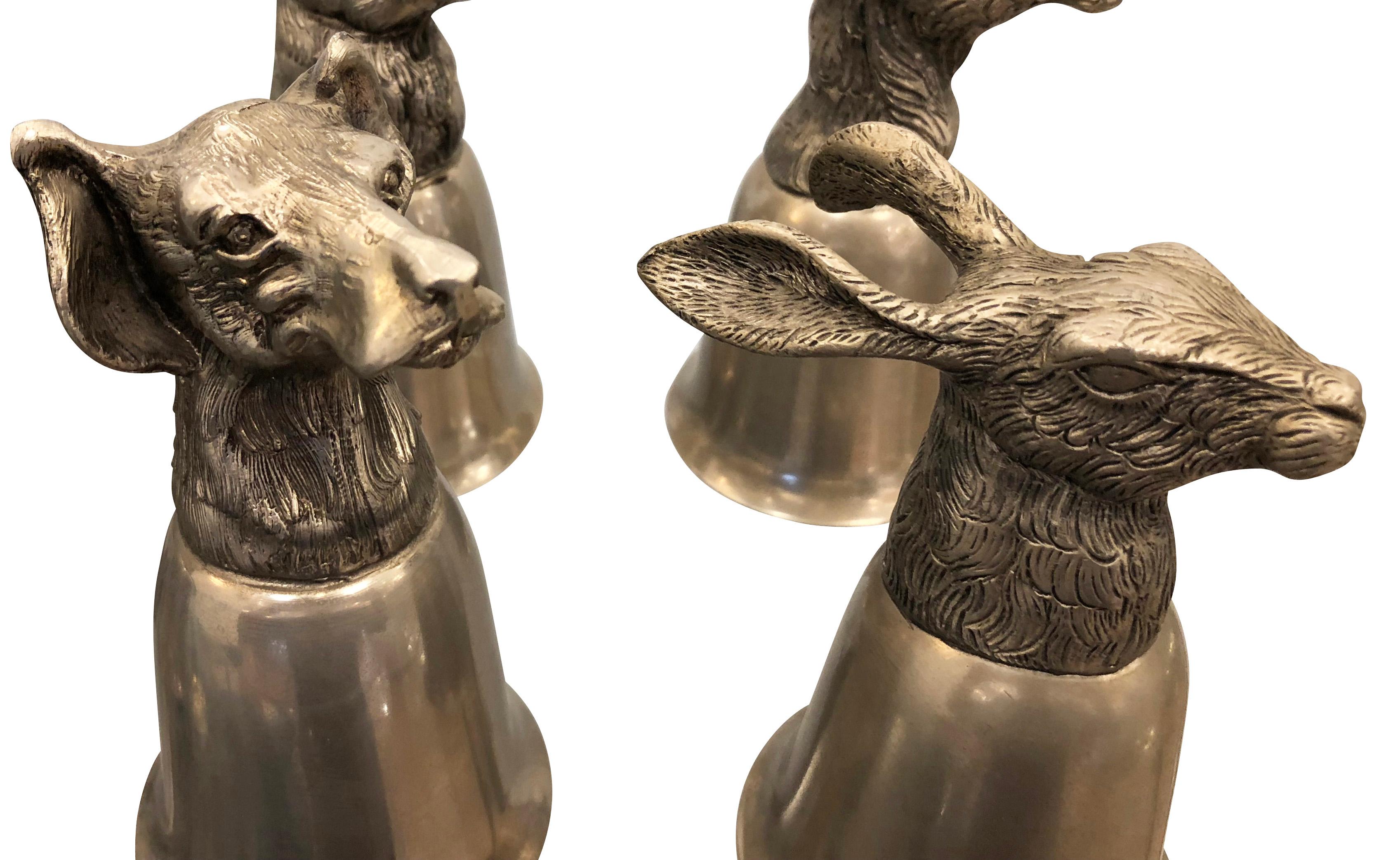 Italian Animal Stirrup Cups Attributed to Gucci
