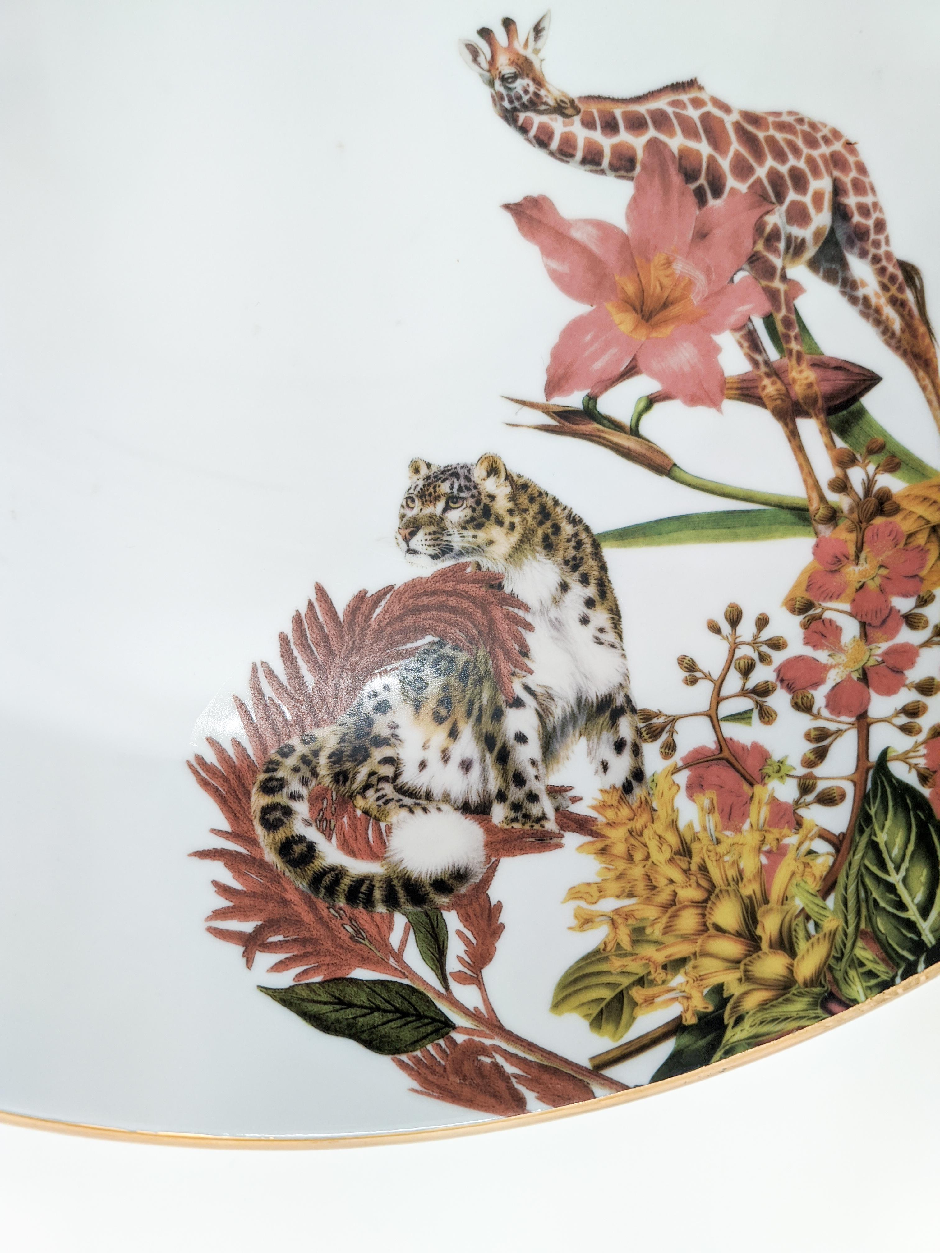Molded Animalia, Contemporary Decorated Porcelain Bowl Design by Vito Nesta For Sale