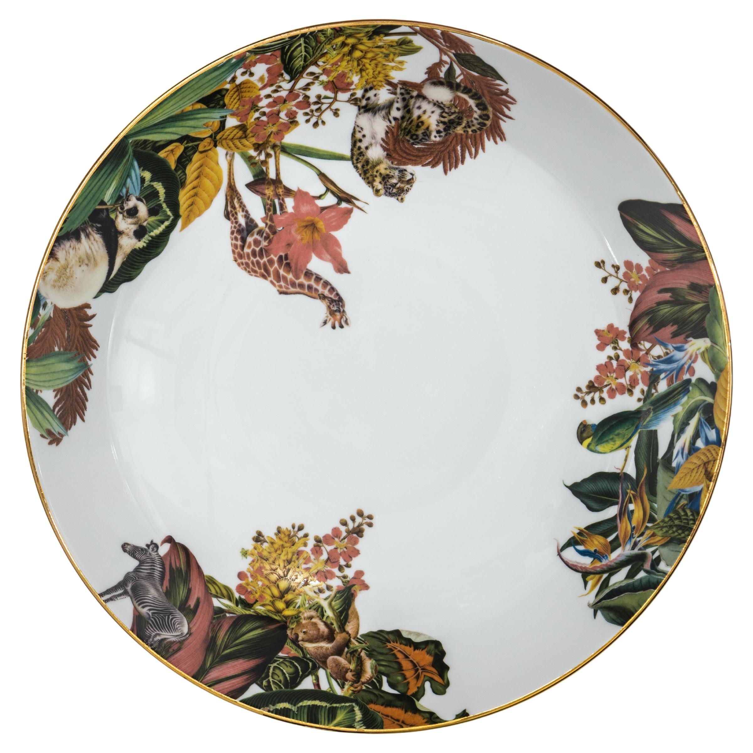 Animalia, Contemporary Decorated Porcelain Bowl Design by Vito Nesta  For Sale