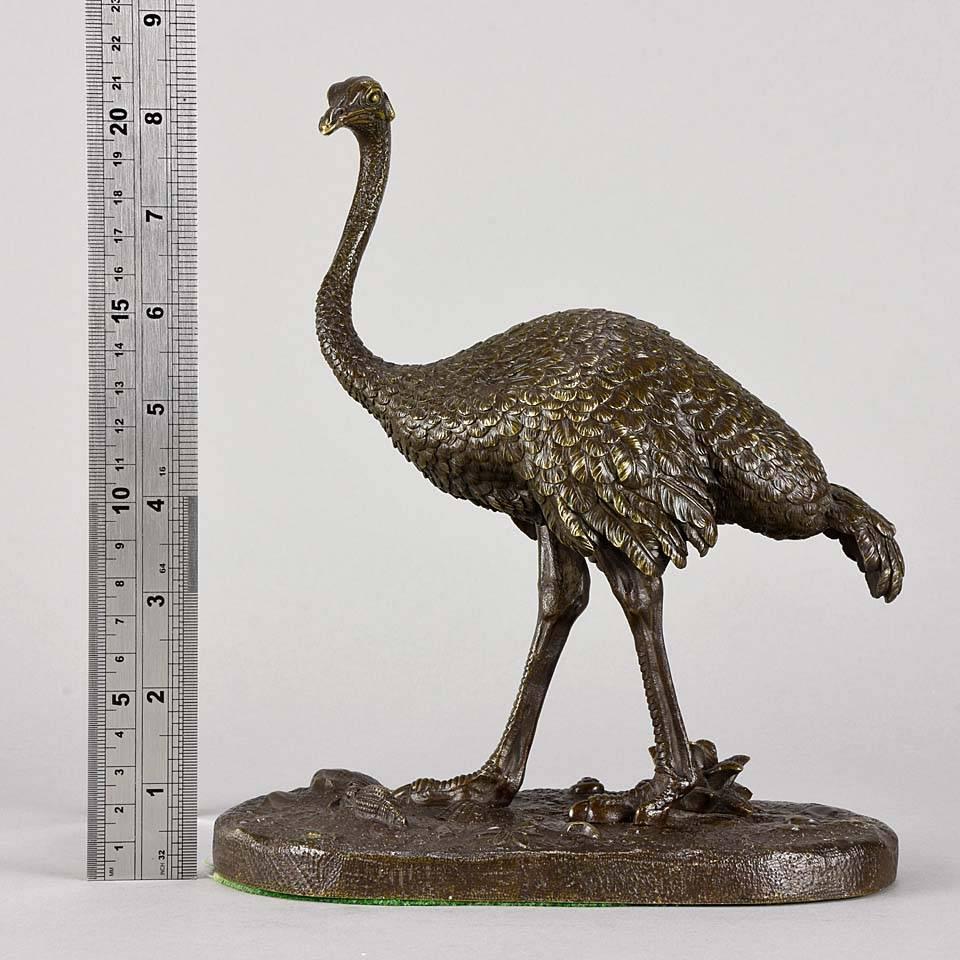Animalier Bronze of an Ostrich by Alfred Barye 3