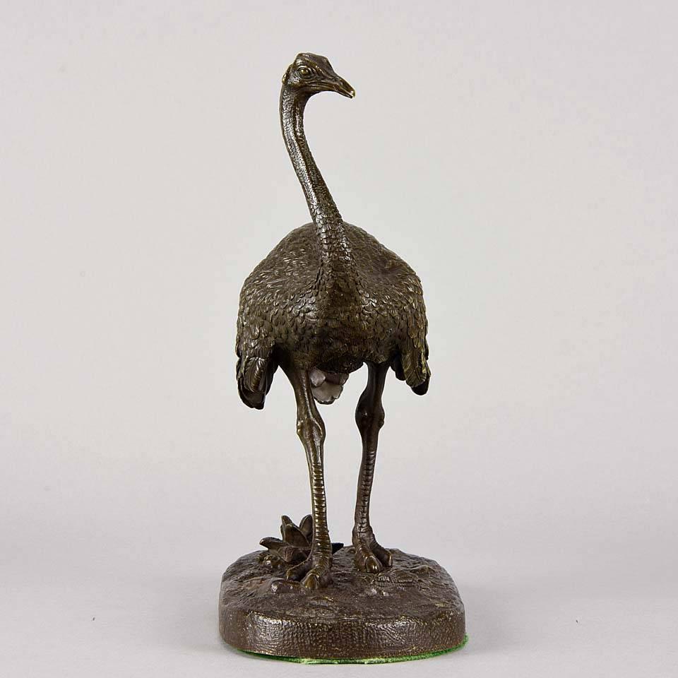 Other Animalier Bronze of an Ostrich by Alfred Barye