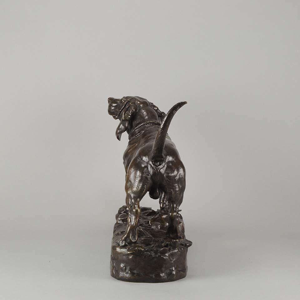 Animalier French Bronze 'Standing Basset' by Jules Moigniez 1
