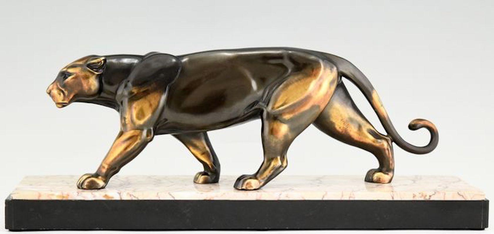 Art Deco Animalier Bronze Sculpture by Alexander Ouline