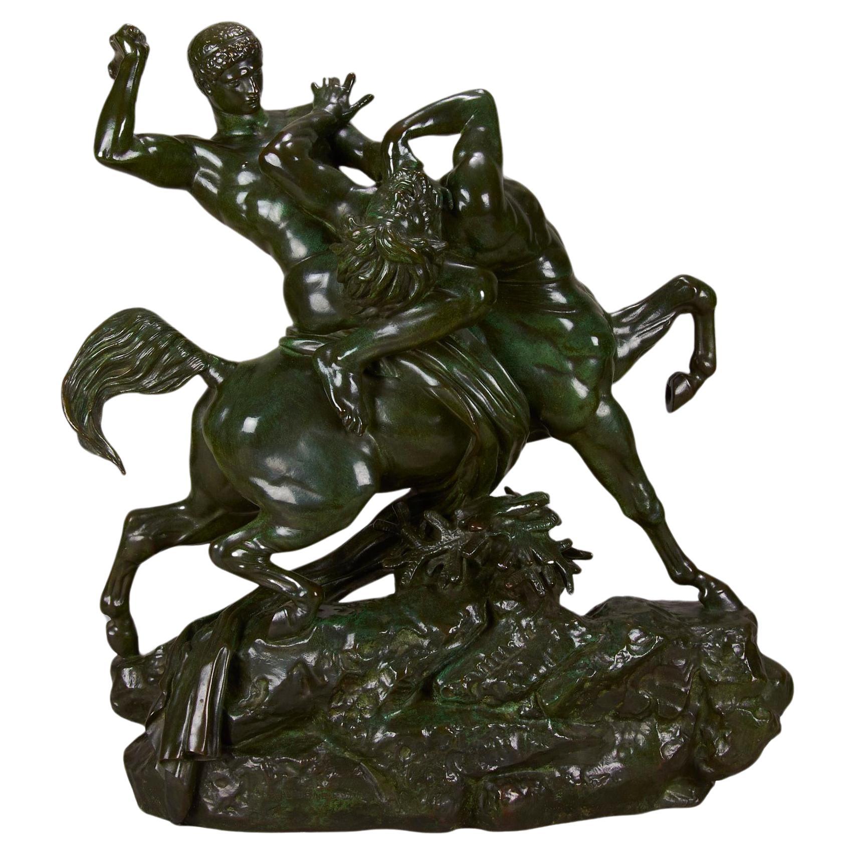 Animalier Bronze Sculpture "Theseus & The Centaur" by Antoine L Barye For Sale
