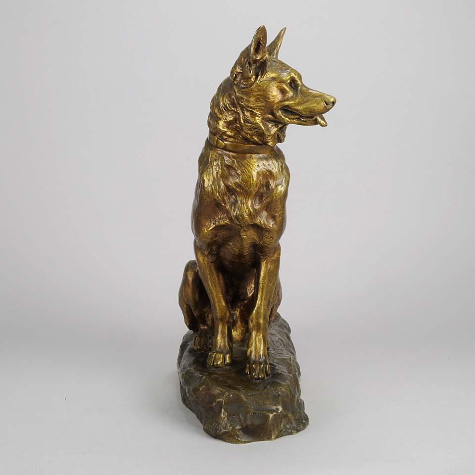 Autre Bronze animalier « Assise Alsatienne » de Louis Rich en vente