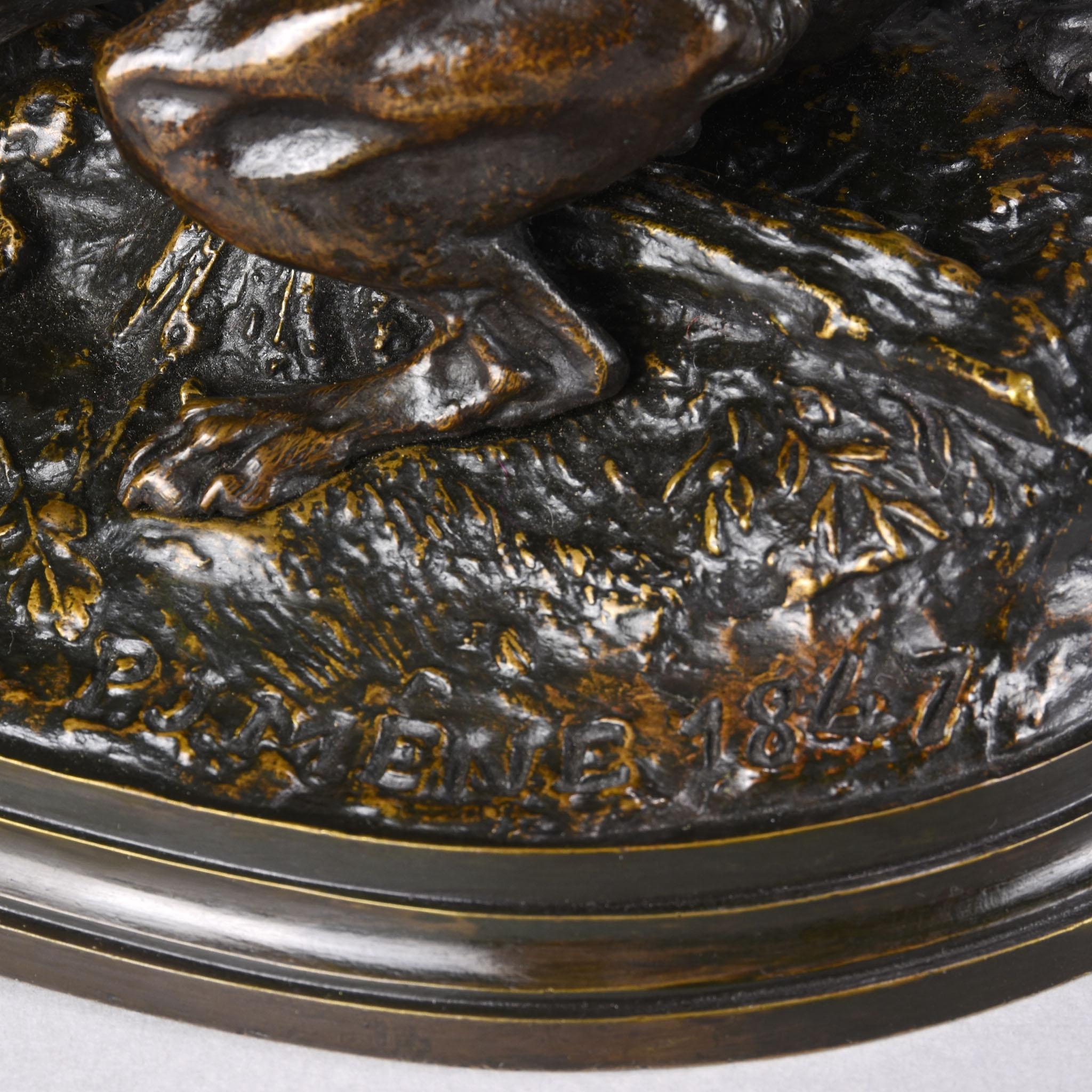 Étude en bronze animalier intitulée ''Chasse à la Perdrix'' par Pierre-Jules Mêne en vente 4
