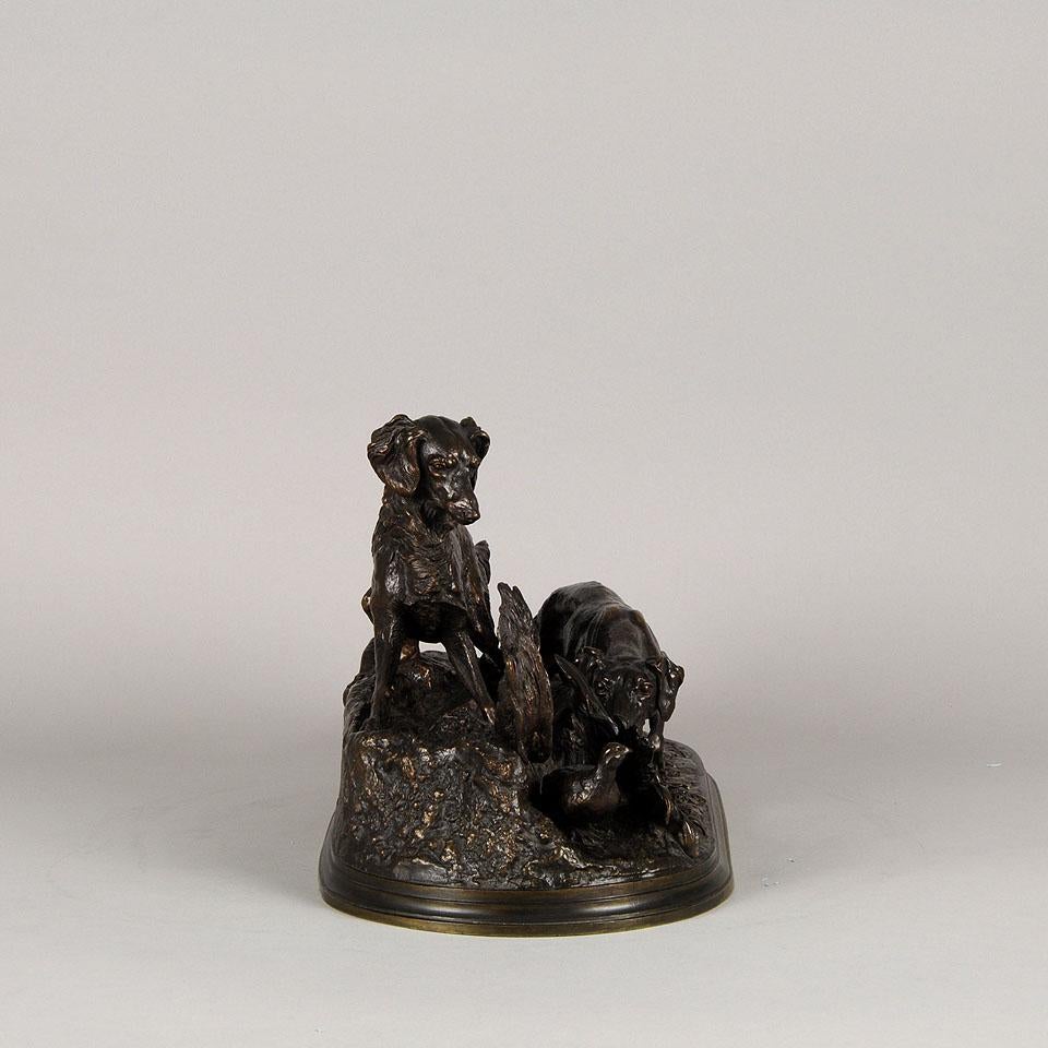 Other Animalier Bronze Study Entitled 'Chasse à la Perdrix' by Pierre-Jules Mêne