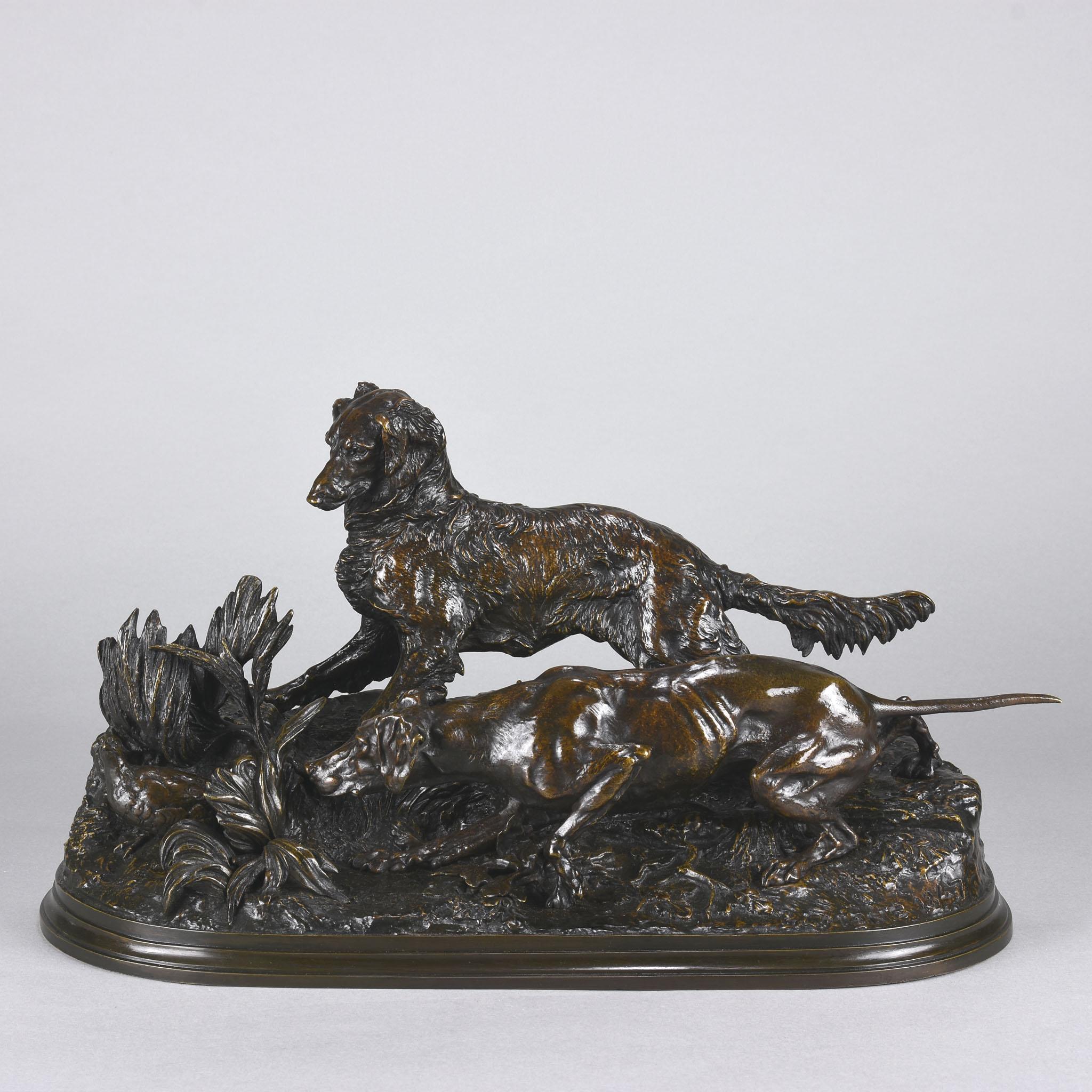 Autre Étude en bronze animalier intitulée ''Chasse à la Perdrix'' par Pierre-Jules Mêne en vente