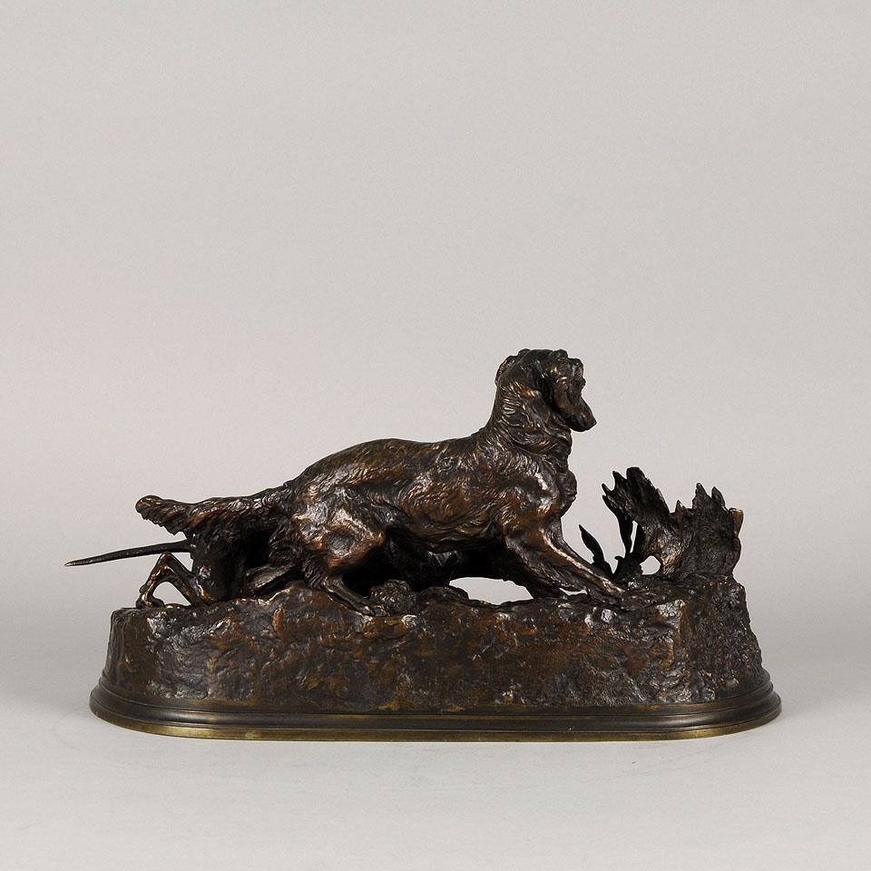 Other Animalier Bronze Study Entitled 'Chasse à la Perdrix' by Pierre-Jules Mêne