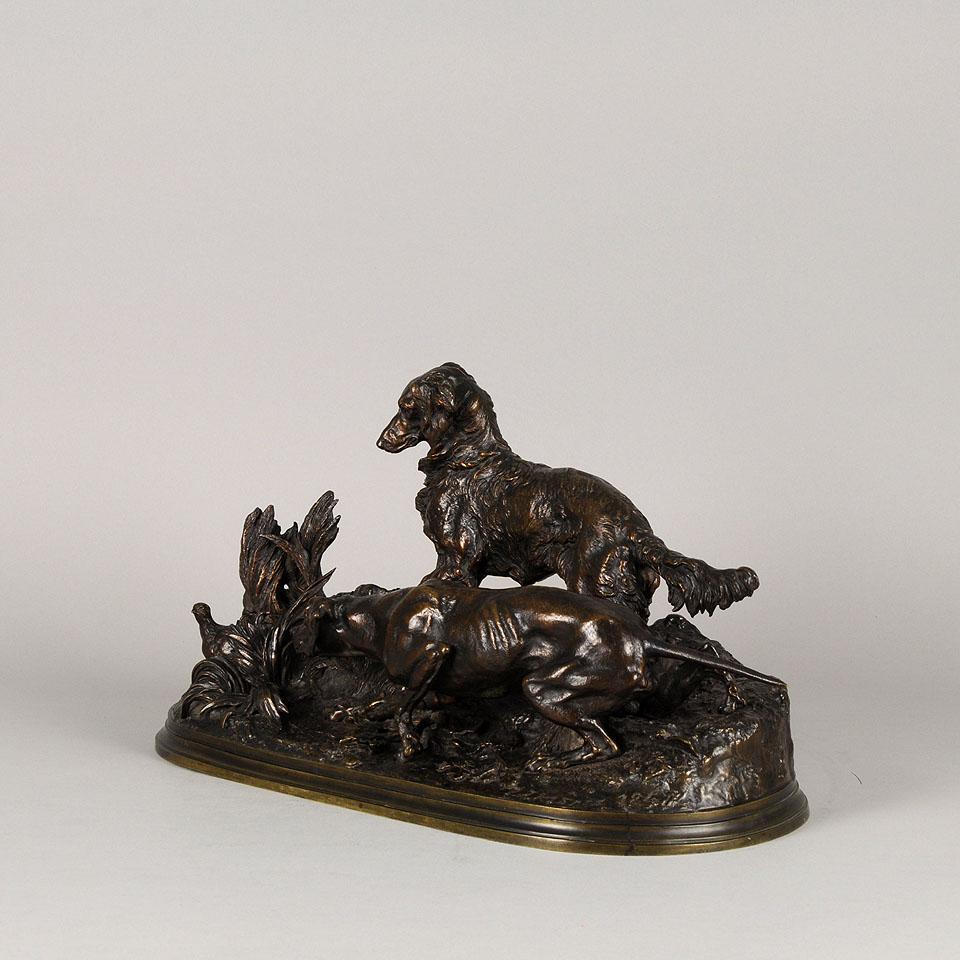 Animalier Bronze Study Entitled 'Chasse à la Perdrix' by Pierre-Jules Mêne 1
