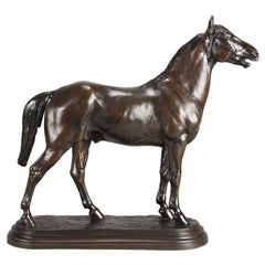 Antique Animalier Bronze Study Entitled 'Cheval Hennissant' by Isidore Bonheur