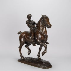 Animalier Bronze Study Entitled 'Cheval Monte Privé' by Emmanuel Fremiet